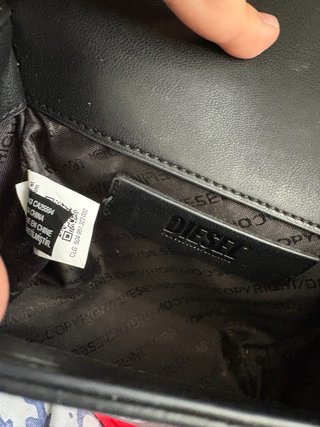 Borsa Diesel nera in pelle