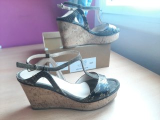 Sandalias Unisa Talla 39 Gris Multicolor