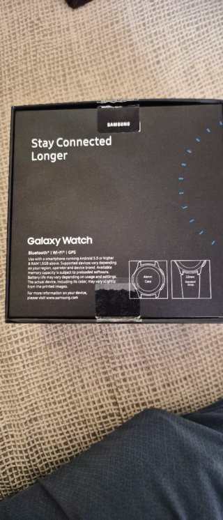 Caja Samsung Galaxy Watch vacía