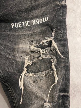 Jeans Zara neri effetto destroyed