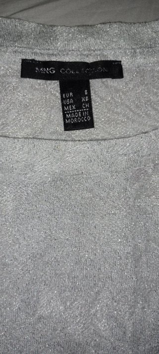 Camiseta plateada brillo sutil manga corta