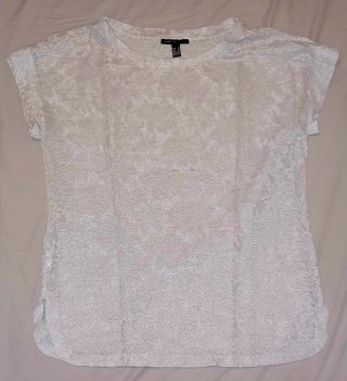 Camiseta plateada brillo sutil manga corta