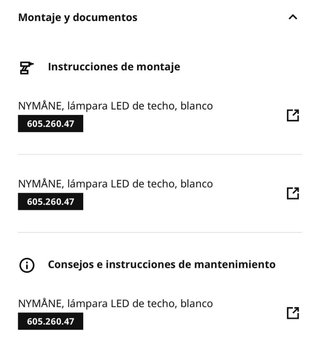 Lámpara LED Ikea Nymane