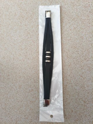 2-Pulseras Cuero Hombre  Talla 21