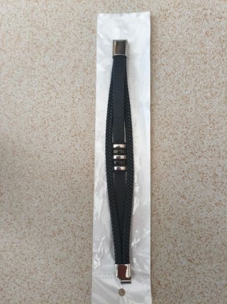 2-Pulseras Cuero Hombre  Talla 21