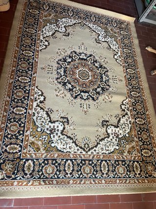 Tappeto lana viscosa beige e marrone169x120