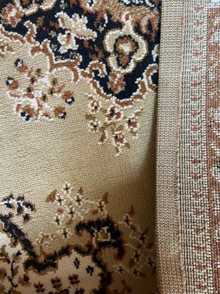 Tappeto lana viscosa beige e marrone169x120