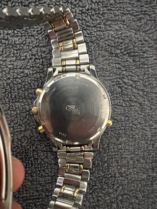 Reloj Lotus Cronógrafo Negro y Plateado