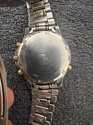 Reloj Lotus Cronógrafo Negro y Plateado