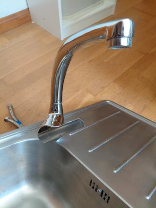 Fregadero cocina acero inoxidable + grifo+ sifón