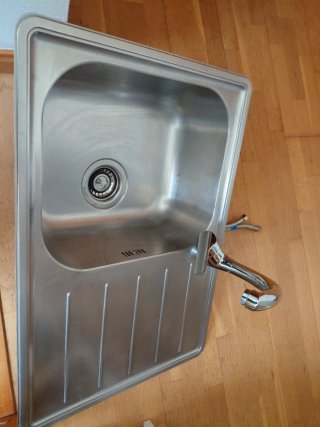 Fregadero cocina acero inoxidable + grifo+ sifón