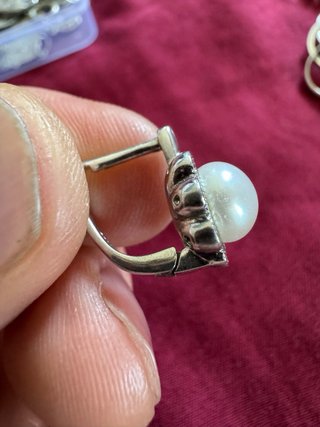 Colgante Plata Perla y Circonitas Flor