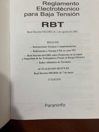 Libro reglamento electrónico para baja tensión