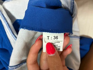 Traje Flamenca Azul Bordado Flores