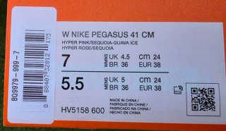 Nike Pegasus 41 T38 Rosa/Blanco
