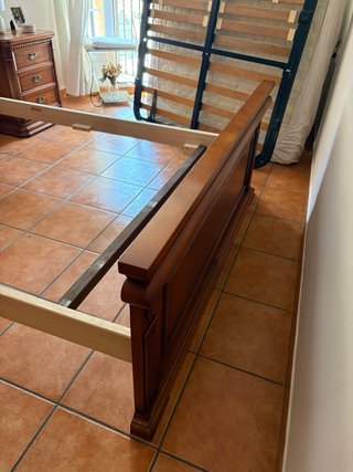 Cama de madera maciza 135×200