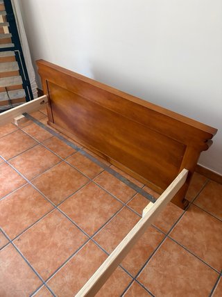 Cama de madera maciza 135×200