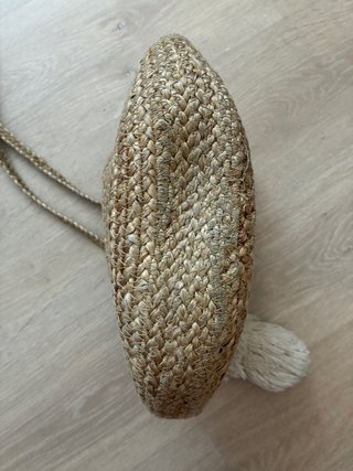 Bolso redondo Zara yute