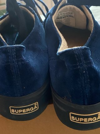 Zapatillas Superga Azul Terciopelo