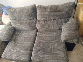 Sofá Cama Gris Rayas