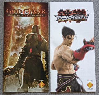 Manuali God of War e Tekken Dark Resurrection per PSP