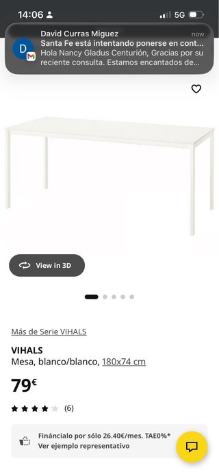 Mesa blanca Ikea