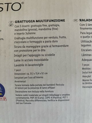 Ernesto Multirallador Grattugia Multifunzione
