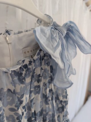 Vestido fiesta niña COCONUT T7 floral azul