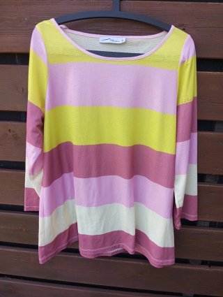 Jersey Miguel rayas rosa y amarillo T.46