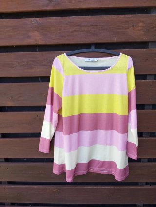 Jersey Miguel rayas rosa y amarillo T.46