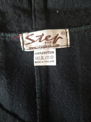 Pantaloni Stev neri e rossi