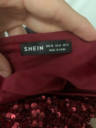 Vestido de fiesta lentejuelas rojo L/XL