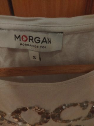 Camiseta Morgan con lentejuelas Talla S
