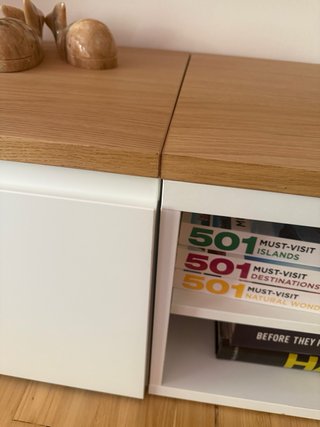 Mueble TV Ikea Besta Blanco 9 módulos.