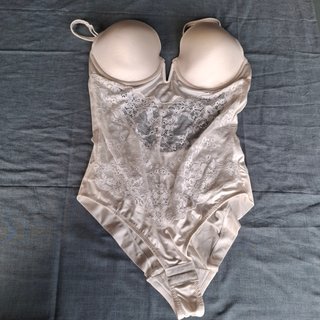 Body de encaje Promise Beige