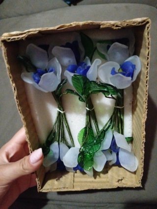 12 Fiori di Vetro Decorativi