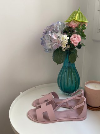 Sandali Hermes Santorini Rosa Taglia 38