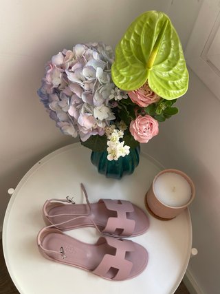 Sandali Hermes Santorini Rosa Taglia 38