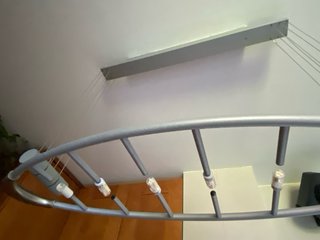 Lámpara de diseño acero y gris.