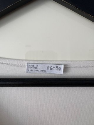 Zara Sudadera Blanca Tela Brillante
