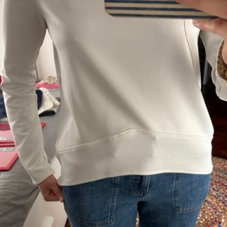 Zara Sudadera Blanca Tela Brillante