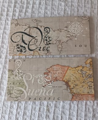 Tablillas decoradas mapa del mundo