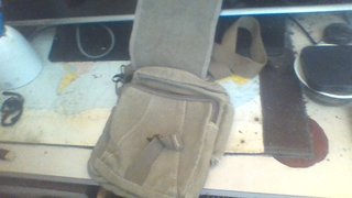 Borsello Diesel in tela beige e marrone