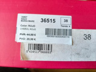 Zapatos charol rojo Maria Mare Talla 38