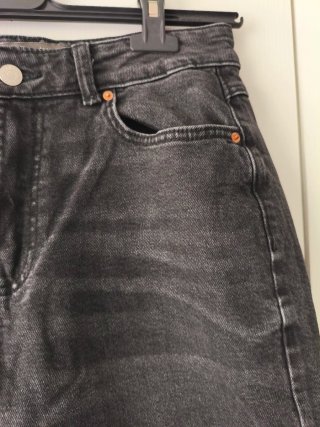 Pantalones vaqueros anchos mujer negros