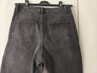Pantalones vaqueros anchos mujer negros