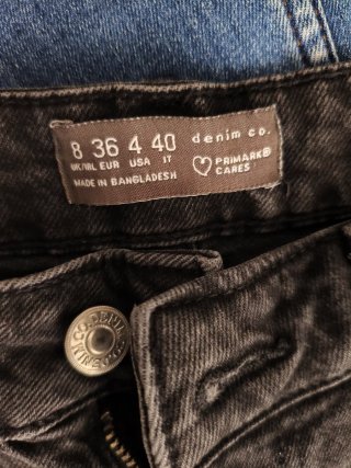 Pantalones vaqueros anchos mujer negros