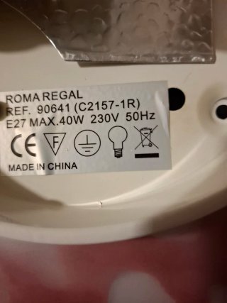Lámpara techo flor rosa y blanco