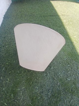 Pantalla de lámpara beige y marrón