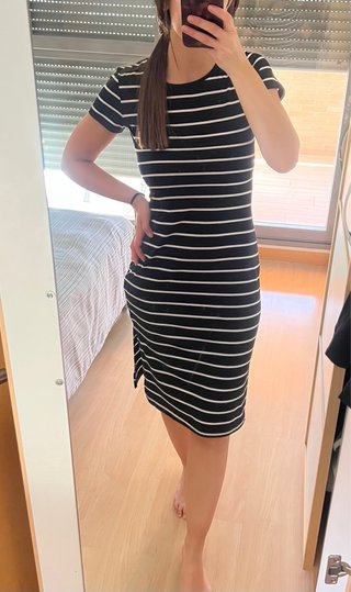 Vestido rayas negro y blanco Talla S